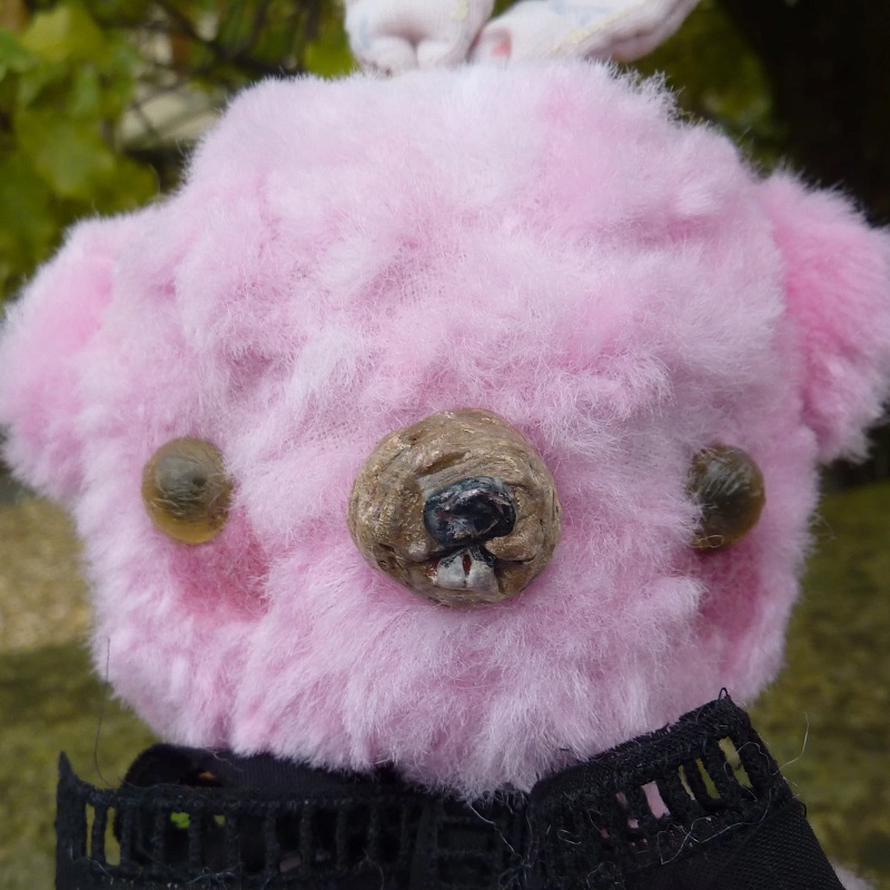 加藤日砂さん作ピンクの熊のテディベア - その他